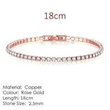 Fashion Multicolor Zircona Tennis Chain Bracelet for Women - Rosa Apparel