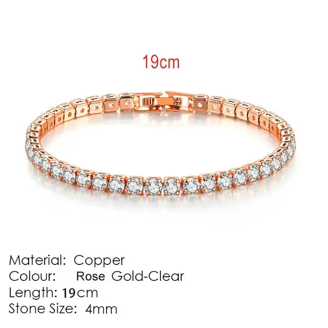 Fashion Multicolor Zircona Tennis Chain Bracelet for Women - Rosa Apparel