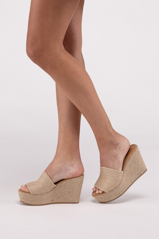 Fortune Dynamic Bounty-S Wedge Platform Open Toe Heels - Rosa Apparel