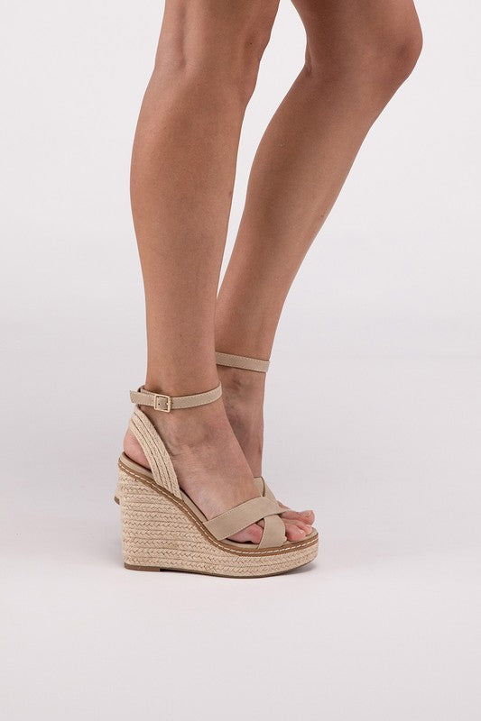 Fortune Dynamic Casual Basset-S Espadrille Wedge Sandals - Rosa Apparel