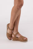 Fortune Dynamic Chic Clever-S Cross Strap Wedge Sandals - Rosa Apparel