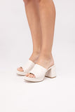 Fortune Dynamic Chic ZAFER-Bone Cropped High Heel Mules - Rosa Apparel