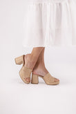 Fortune Dynamic Chic ZAFER-Nat Cropped High Heel Mules - Rosa Apparel