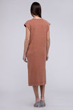 HYFVE Casual Comfy Sleeveless Regular Fit Round Neck Midi Dress - Rosa Apparel