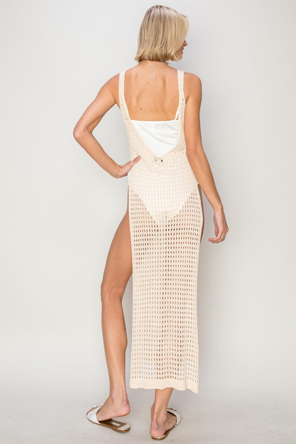 HYFVE Crochet Backless Cover Up Dress - Rosa Apparel