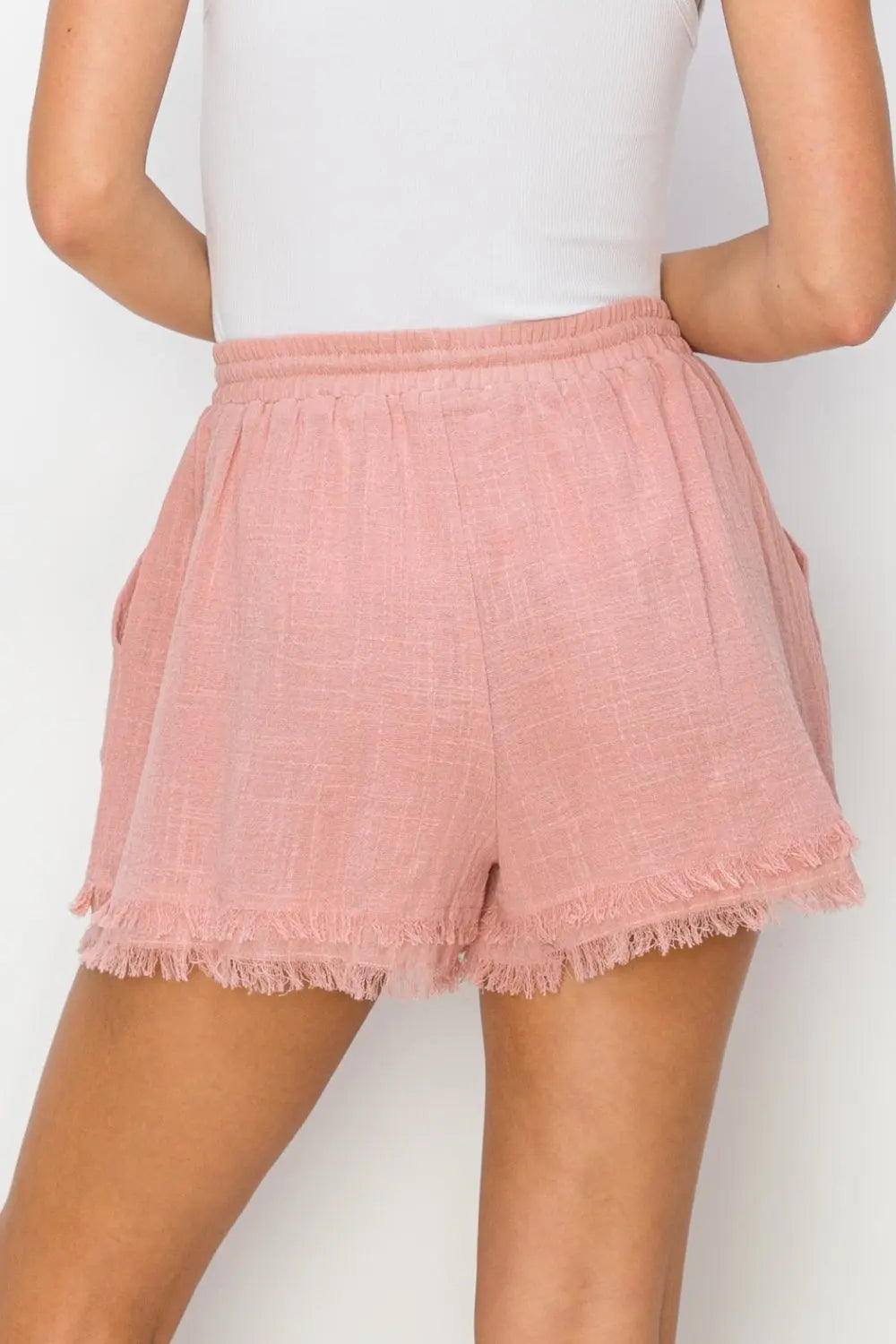 HYFVE Drawstring Frayed Shorts - Rosa Apparel