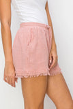 HYFVE Drawstring Frayed Shorts - Rosa Apparel