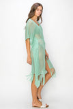 HYFVE Drawstring Waist Fringed Hem Cover Up - Rosa Apparel