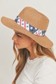 ICCO American Flag 4th of July Straw Sun Hat - Rosa Apparel