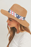 ICCO American Flag 4th of July Straw Sun Hat - Rosa Apparel