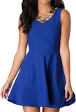 JUNIORS SLEEVELESS PARTY DRESS WITH ZIPPER BACK - Rosa Apparel