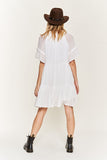 Jade By Jane Ruffled V-Neck Short Sleeves Tiered Mini Dress JBJ1054A - Rosa Apparel