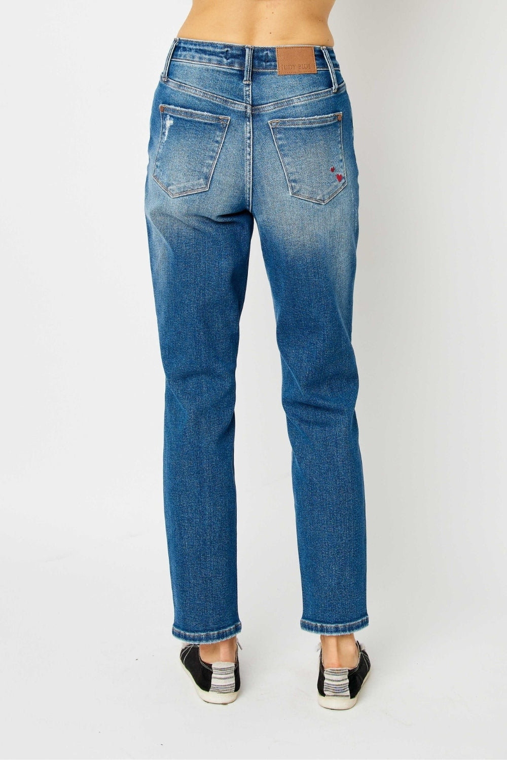 Judy Blue Full Size Distressed Slim Jeans - Rosa Apparel