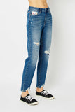 Judy Blue Full Size Distressed Slim Jeans - Rosa Apparel