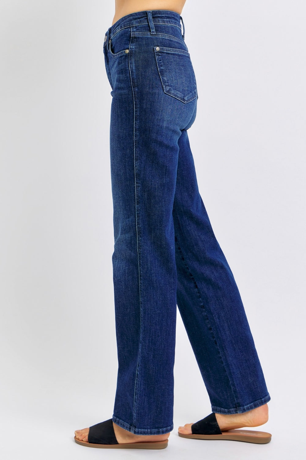 Judy Blue Full Size High Waist Tummy Control Straight Jeans - Rosa Apparel