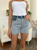 Judy Blue Full Size Color Block Denim Shorts Style #: 15256 Judy Blue