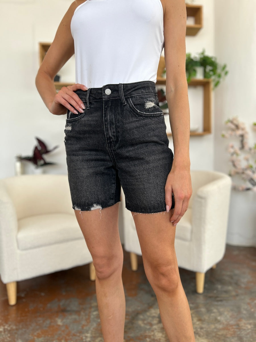 Judy Blue Full Size High Waist Tummy Control Denim Shorts Style #: 150252 Judy Blue