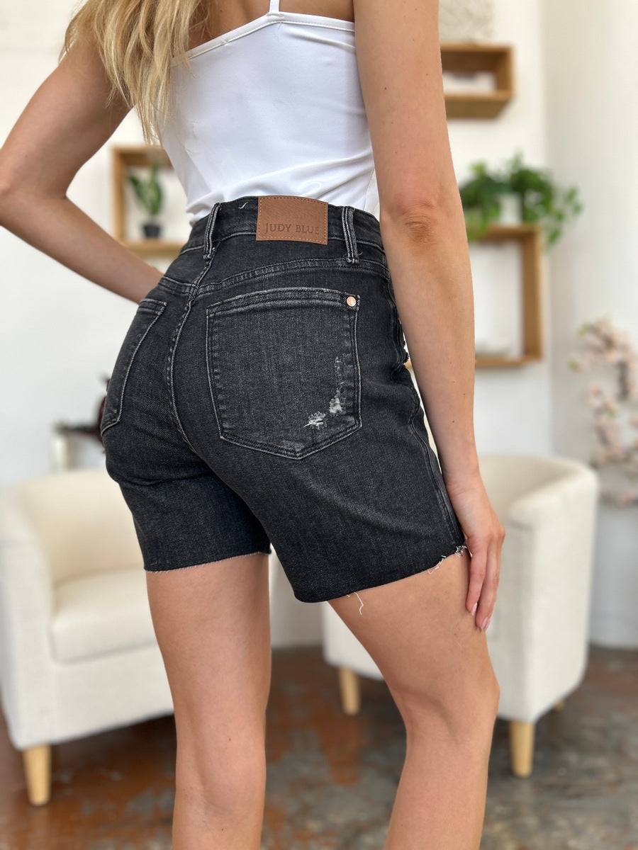 Judy Blue Full Size High Waist Tummy Control Denim Shorts Style #: 150252 Judy Blue