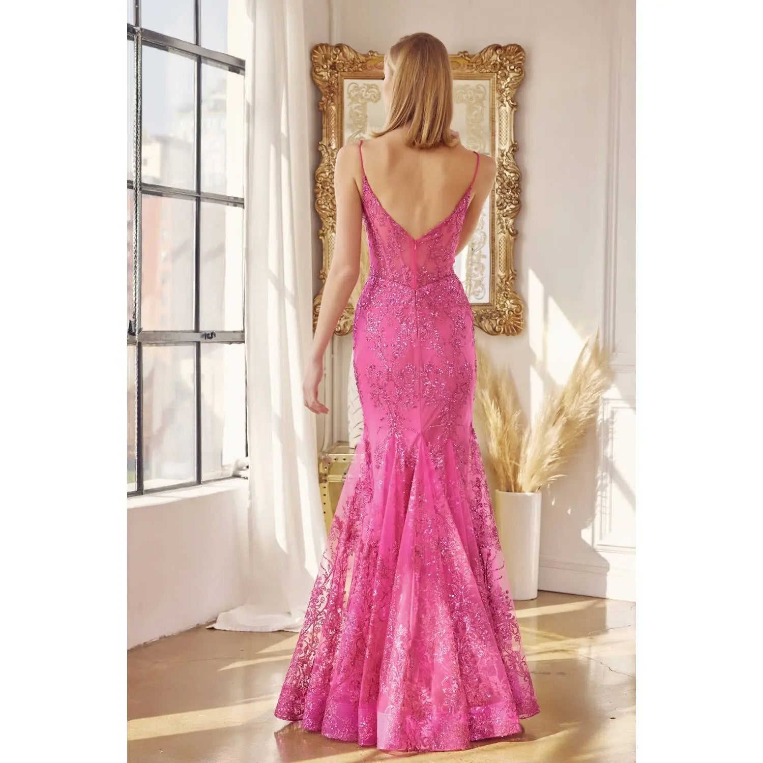 Juliet 274 Embroidered Sequins Mermaid Evening Dress - Rosa Apparel