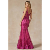 Juliet 274 Embroidered Sequins Mermaid Evening Dress - Rosa Apparel