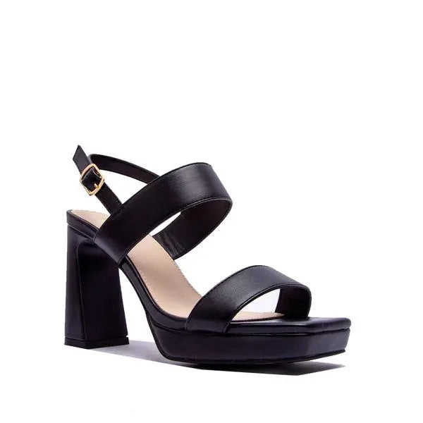 KRISHA-04X Elegant Strap Buckled 4 Heel Sandal - Rosa Apparel