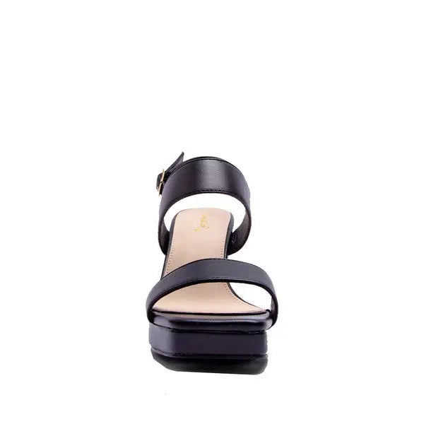 KRISHA-04X Elegant Strap Buckled 4 Heel Sandal - Rosa Apparel