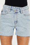 Kan Kan USA Casual High Rise Crossover WB Light Washed Shorts - Rosa Apparel