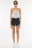 Kancan High Rise Raw Hem Denim Shorts - Rosa Apparel