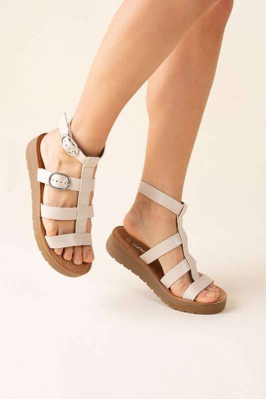 LEDELL-S Casual Gladiator Summer Ankle Straps Sandals - Rosa Apparel