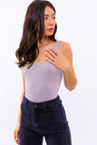 LE LIS Casual Square Neck Sleeveless Plain Tank Bodysuit - Rosa Apparel