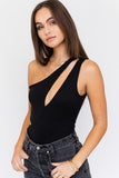 LE LIS Cut-Out One-Shoulder Tank Bodysuit - Rosa Apparel