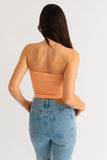 LE LIS Summer Front Twist Tube Strapless Crop Top - Rosa Apparel