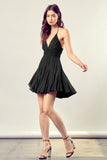 Lace Trim with Back Drawstring Dress - Rosa Apparel