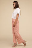 Lilou Waffle Trouser Knit Fabric Formal Pants - Rosa Apparel