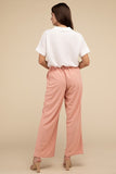 Lilou Waffle Trouser Knit Fabric Formal Pants - Rosa Apparel