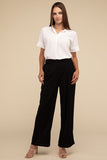 Lilou Waffle Trouser Knit Fabric Formal Pants - Rosa Apparel