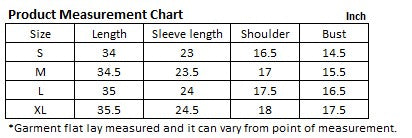 Lilou Mini Dress Size Chart