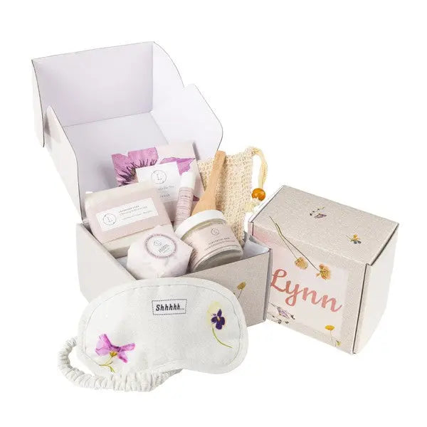 Lizush Lavender Bath and Body set, Natural Skincare Appreciation Gift Box