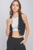 Love Tree Denim Buttoned Vest Top - Rosa Apparel