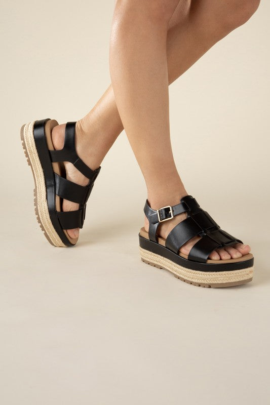 MCLEAN-S Espadrille Gladiator Summer Sandals - Rosa Apparel