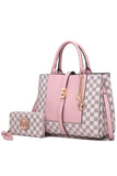 MKF Elegant Yuliana Circular Print Satchel Bag with Wallet - Rosa Apparel