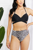 Marina West Swim Summer Splash Halter Bikini Set in Black - Rosa Apparel