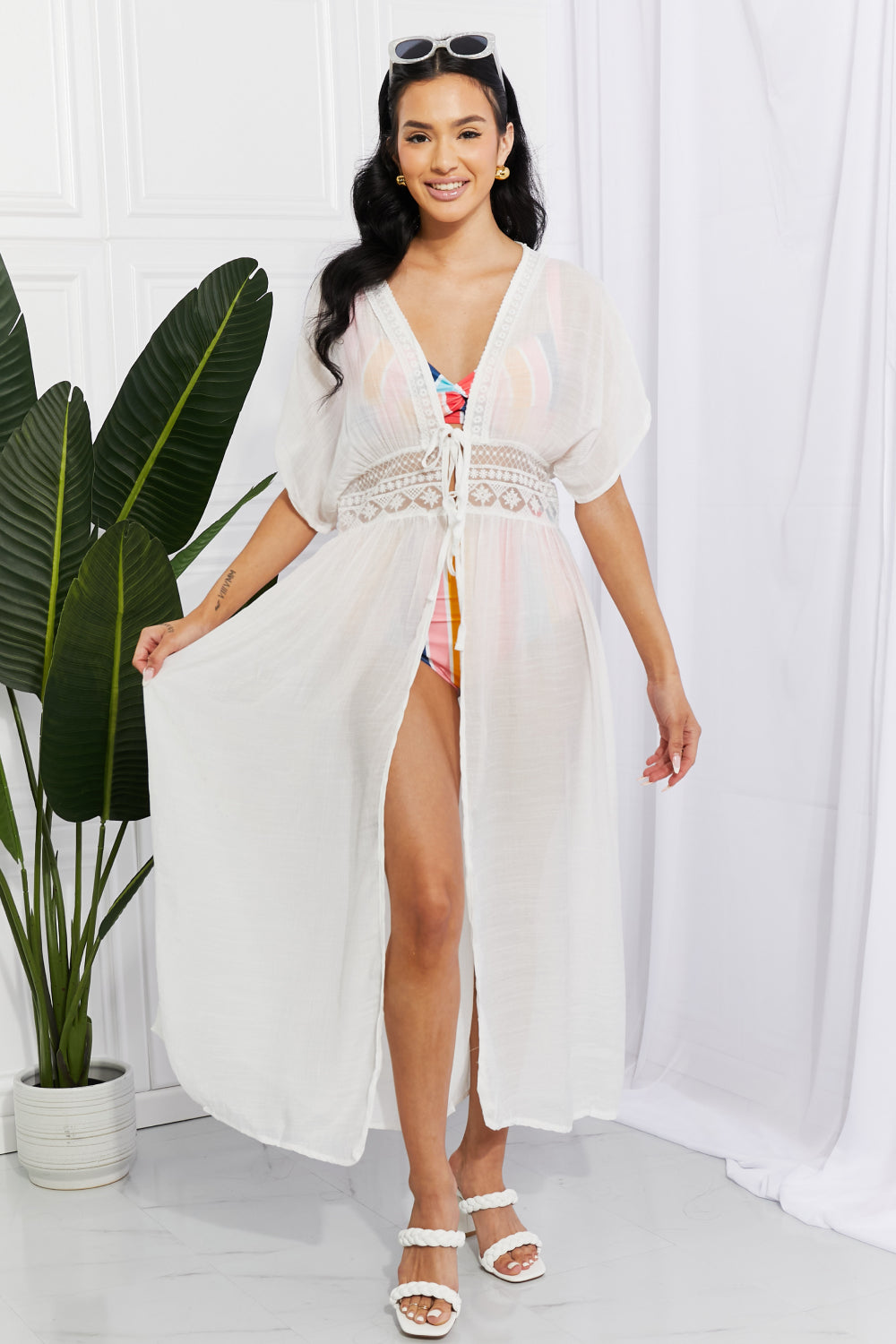 Marina West Swim Sun Goddess Tied Maxi Cover-Up - Rosa Apparel