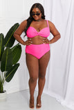 Marina West Swim Take A Dip Twist High-Rise Bikini in Pink - Rosa Apparel