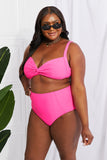 Marina West Swim Take A Dip Twist High-Rise Bikini in Pink - Rosa Apparel