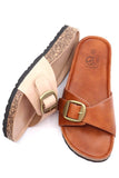 Miami Shoe Boho-4 Footbed Slide Sandal with Buckle Ornament - Rosa Apparel