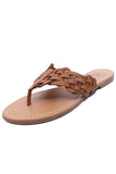 Miami Shoe Casual Braided Woven Thong Sandal - Rosa Apparel