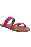 Miami Shoe Casual Multiple Band Toe Ring Flat Sandal - Rosa Apparel