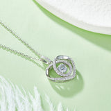 Moissanite 925 Sterling Silver Heart Shape Necklace - Rosa Apparel