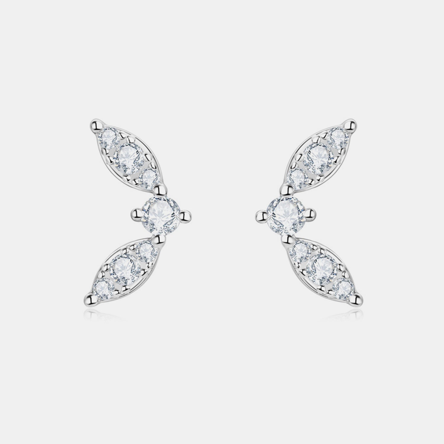 Moissanite 925 Sterling Silver Stud Earrings - Rosa Apparel